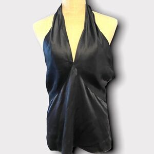 soleil de mer | EUC navy silk halter size 10